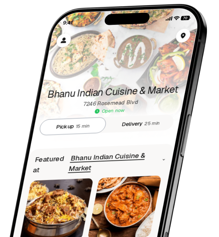 Bhanu Indian Cuisine & Market app preview