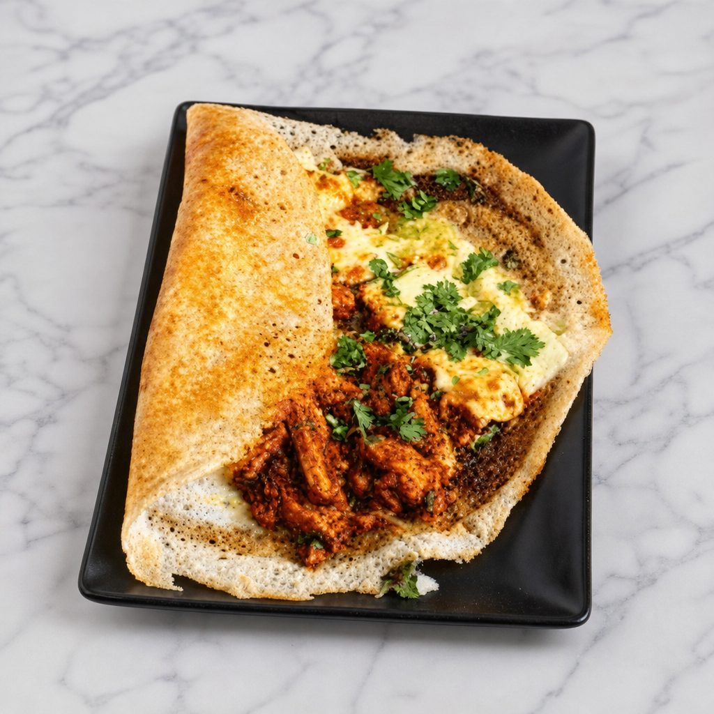 Keema Cheese Dosa.
