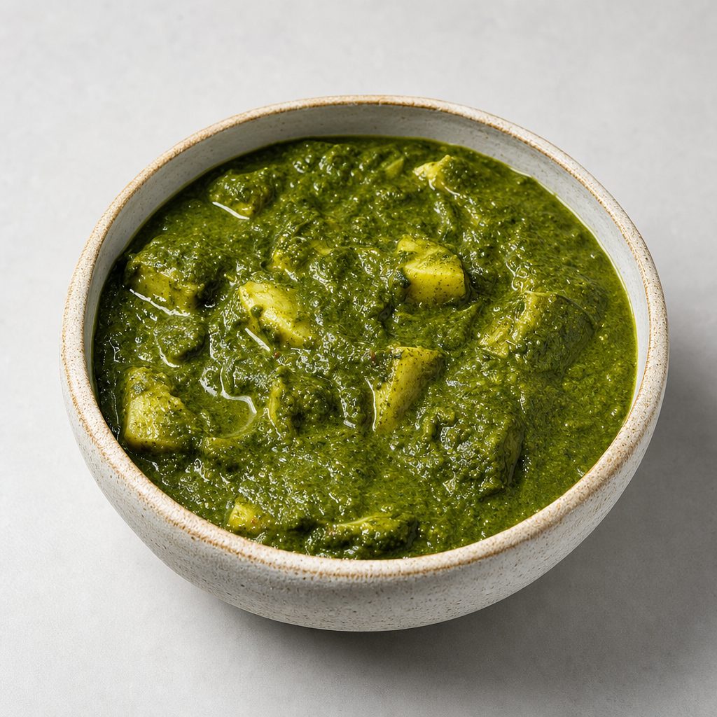 Aloo Saag (Spinach and Potatoes).