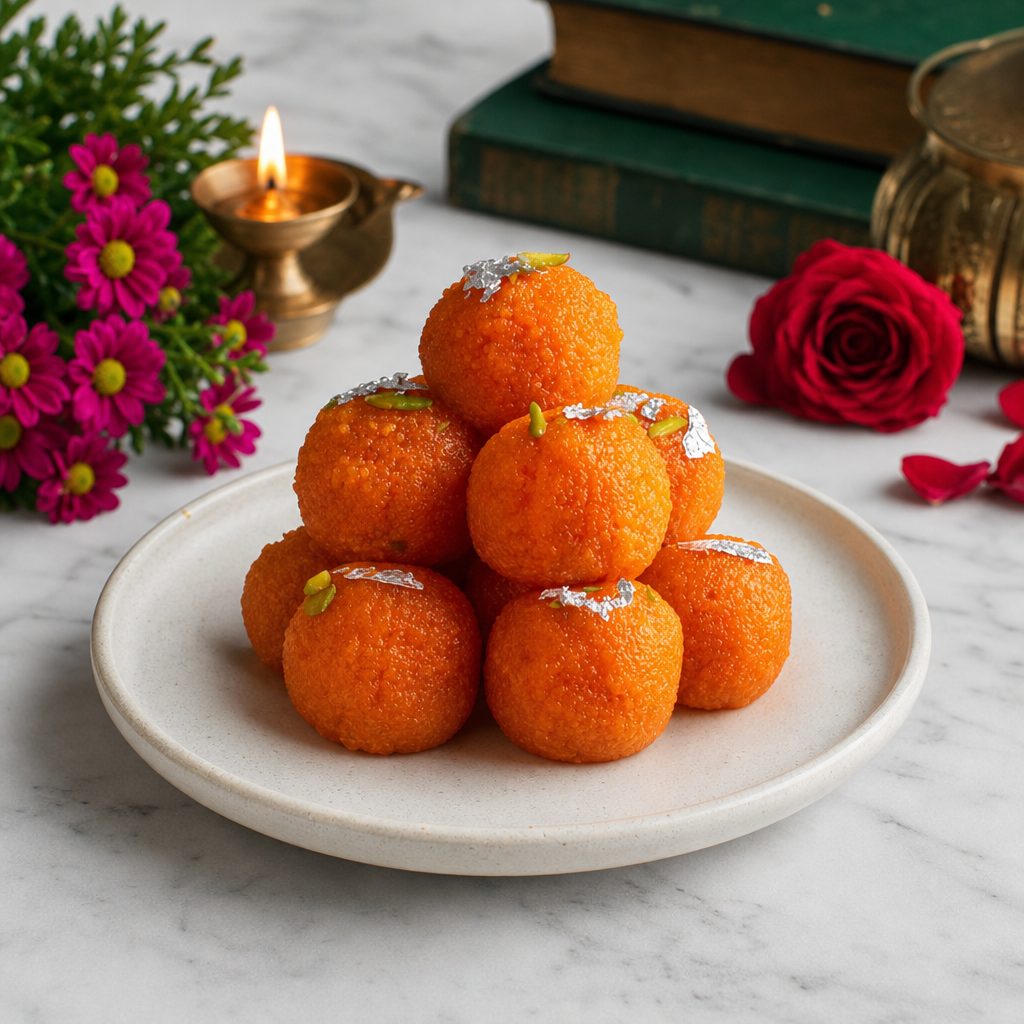 Motichoor Ladoo 1 LB * Chick Pea Flour *.