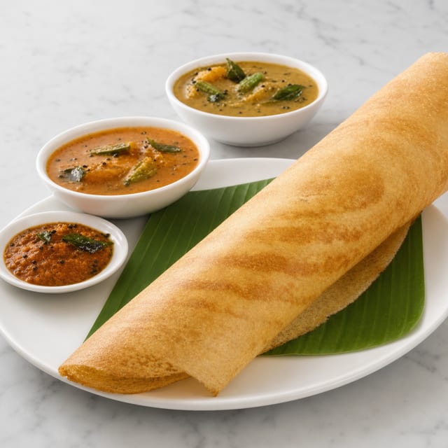 Plain Dosa (South Indian Lentil Crepe).