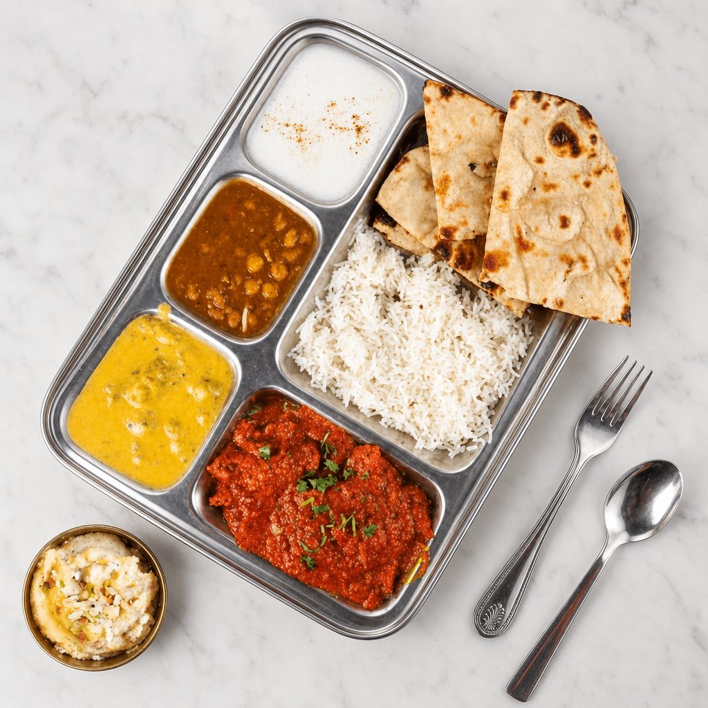 Thali Meals | Combo (Seafood) with Dessert.