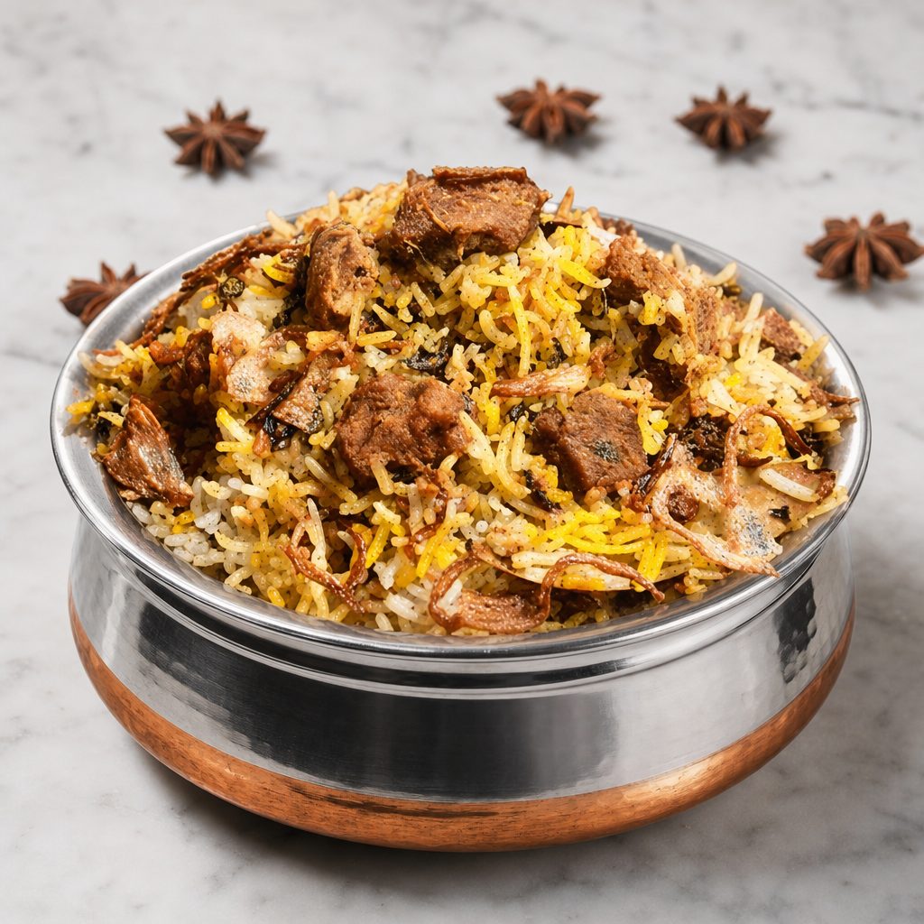 Goat Biryani (with Bone Curry Rice).