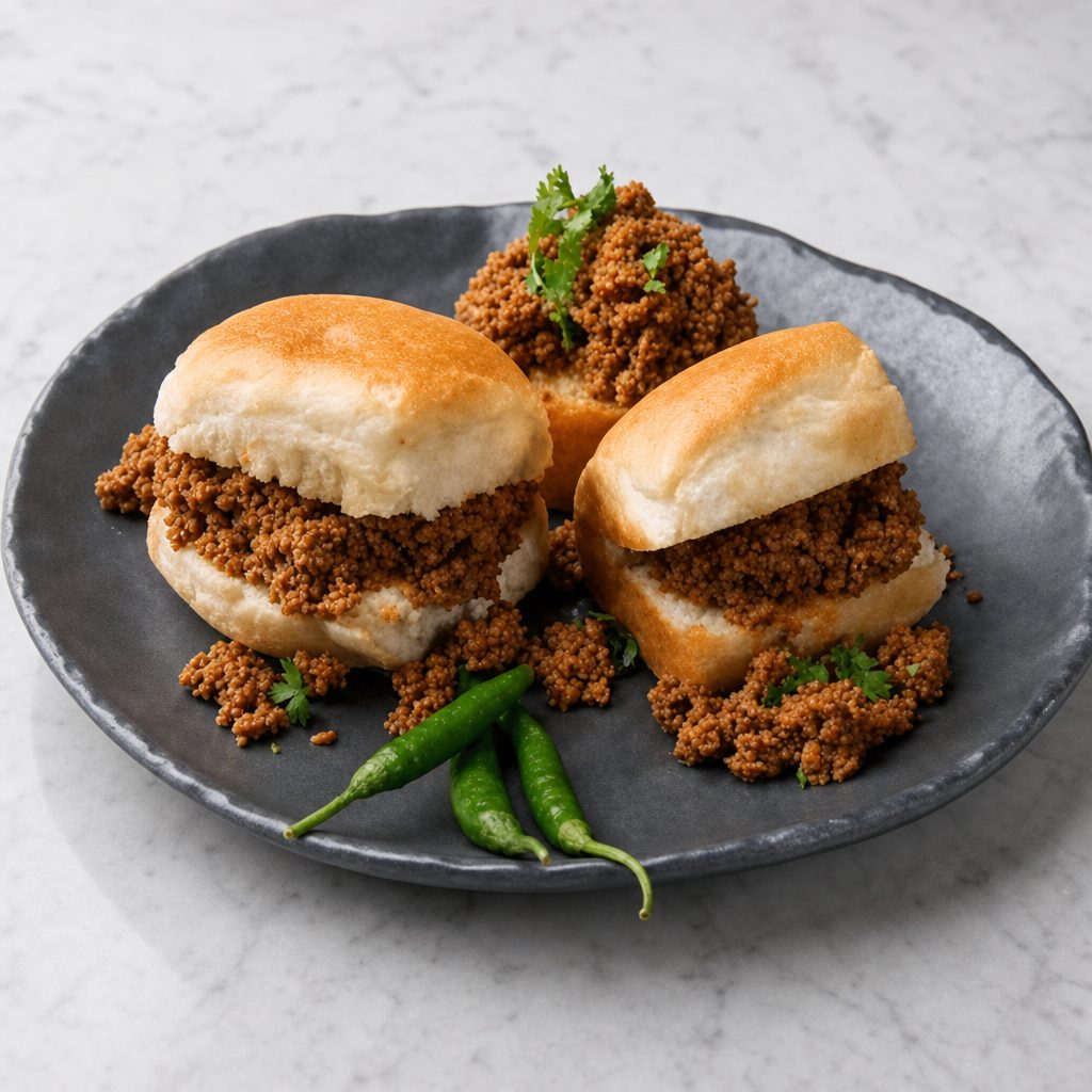 Keema Pav (Chicken Sliders).