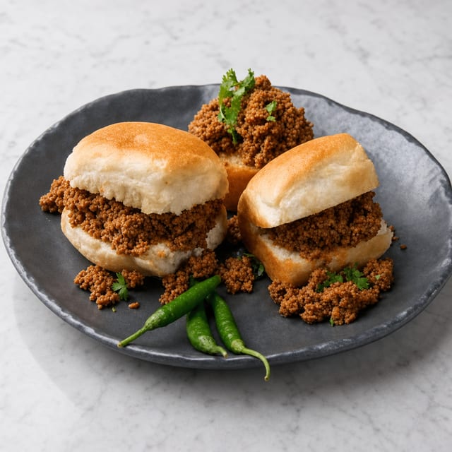 Keema Pav (Chicken Sliders).