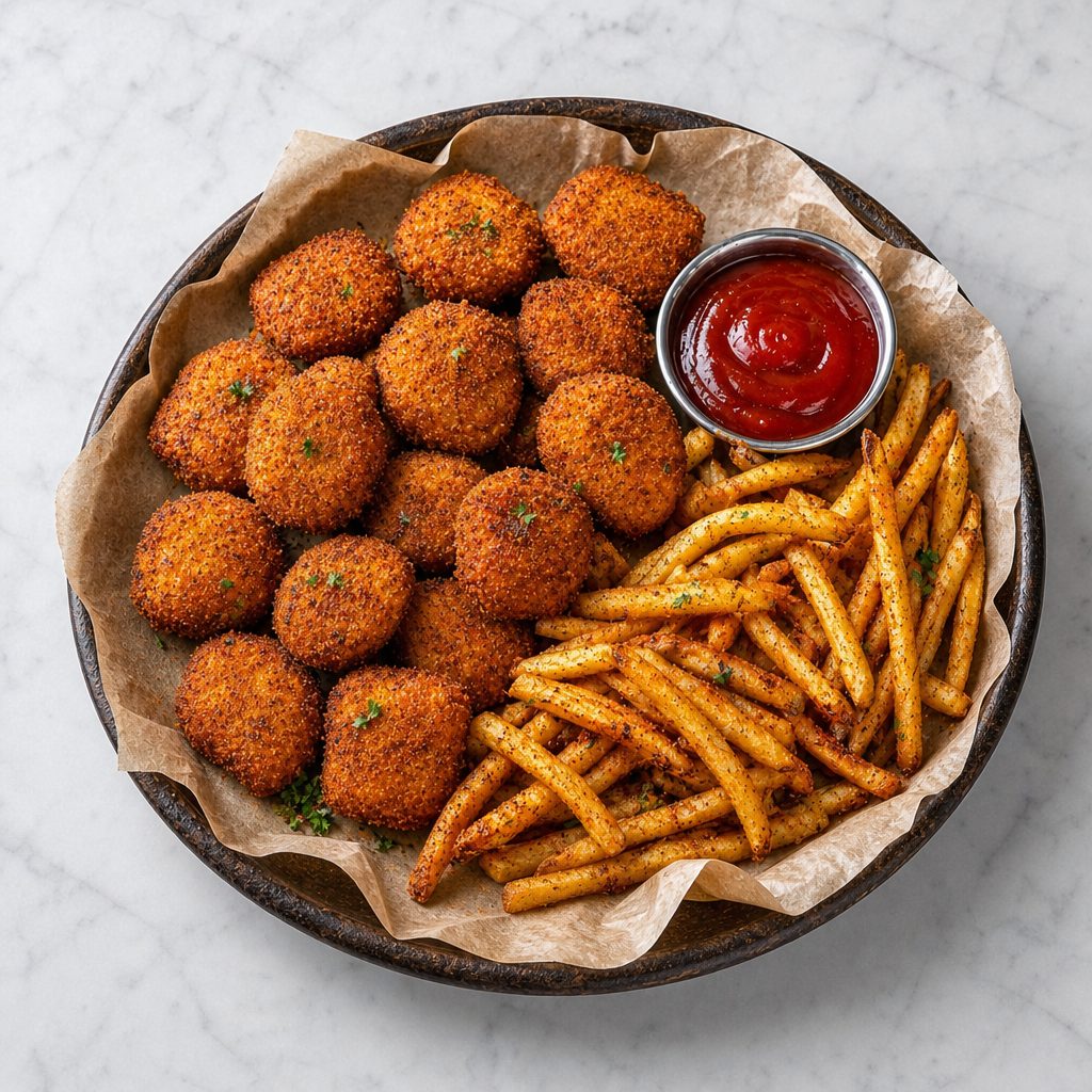 Masala Nuggets and Fries Combo.