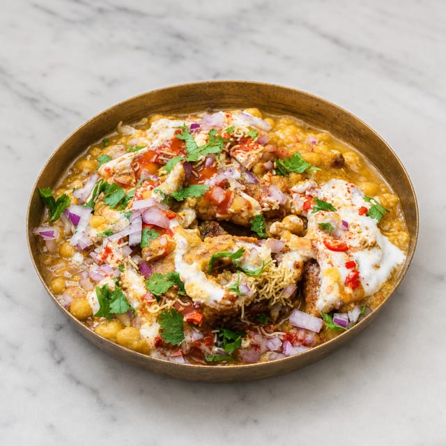 Aloo Tiki Chaat (Traditional Street Food).