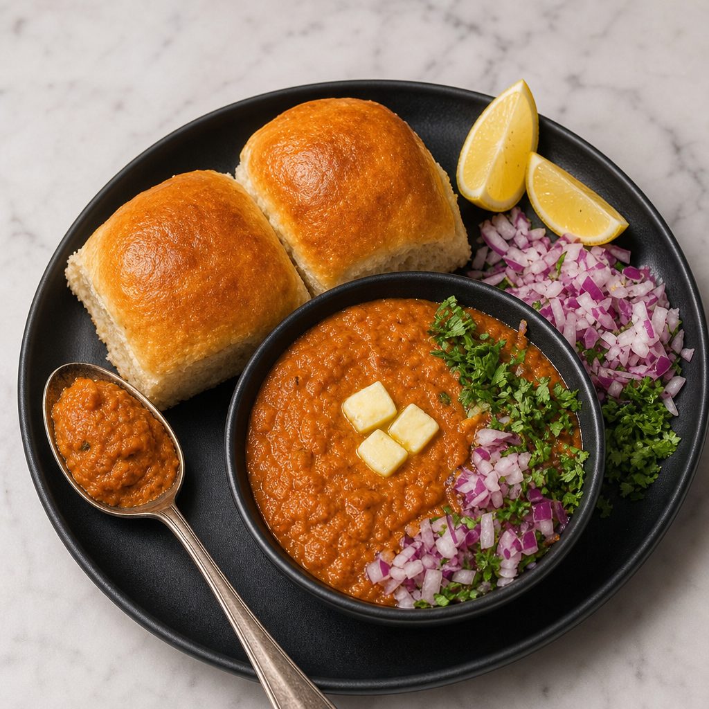 Pav Bhaji (Potato Sliders | Traditional Street Food).