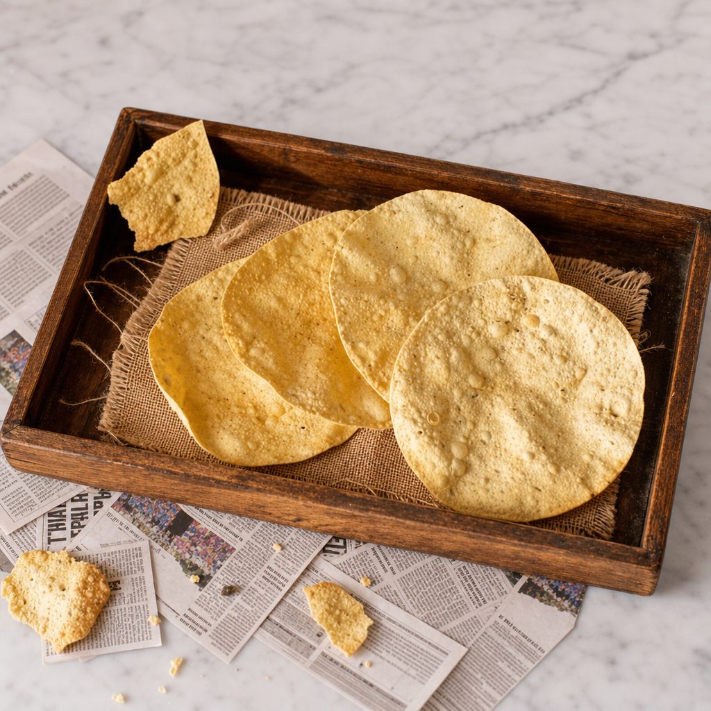 Papadam | Lentil Wafers (Gluten-free).