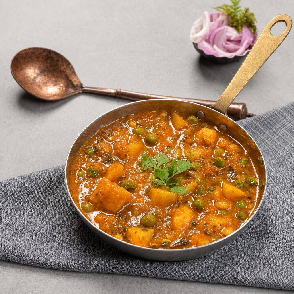 Aloo Mutter / Matar (Potatoes and Green Peas).