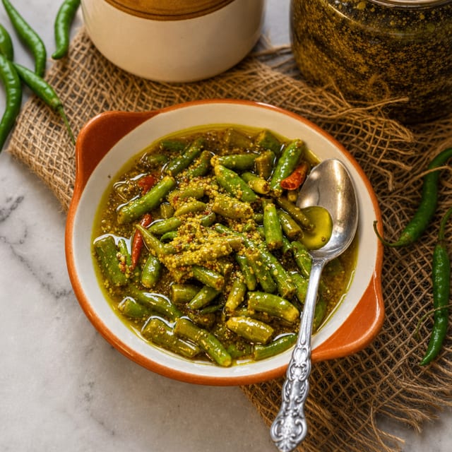 Green Chili Pickle * House Special *.