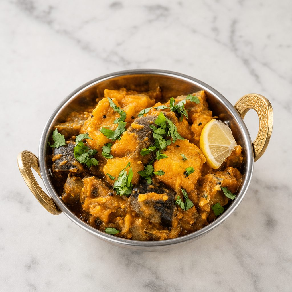 Aloo Baingan (Potatoes and Eggplant).