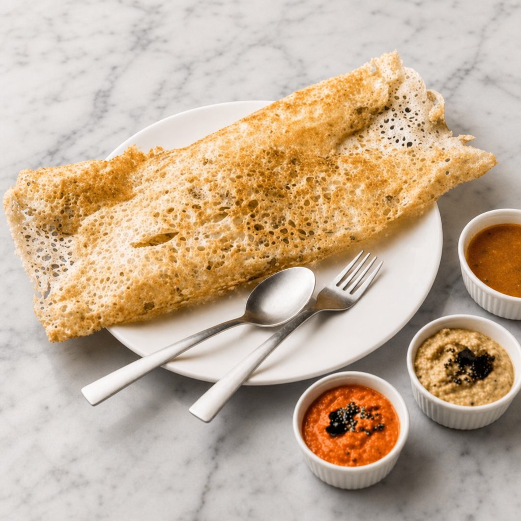 Rava Sada (Plain) Dosa.