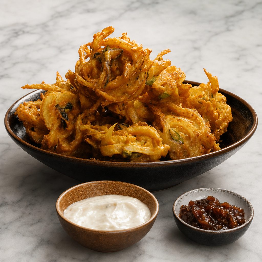 Onion Bhaji | Onion Fritters.