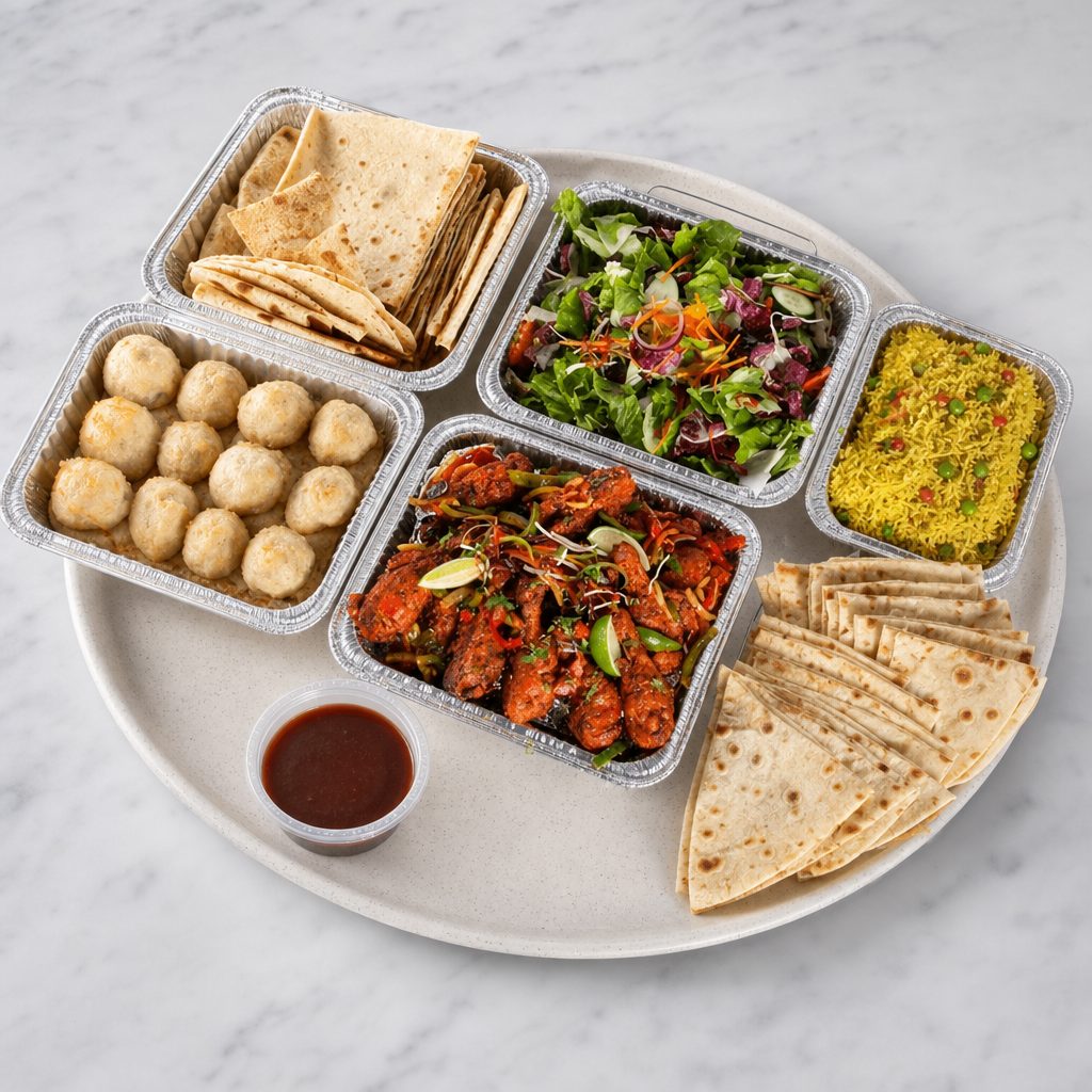 Mutter Paneer (Peas and Indian Cheese) Catering.