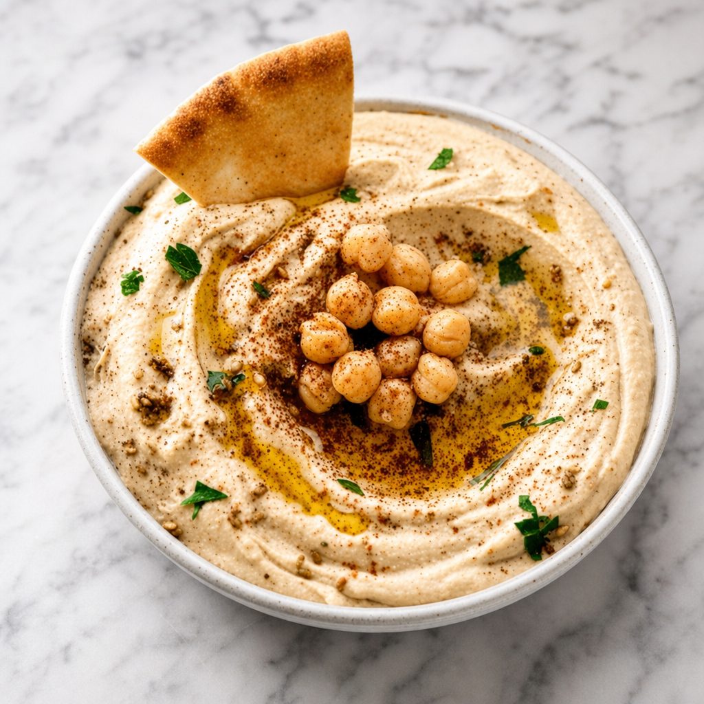 Hummus & Naan Chips.