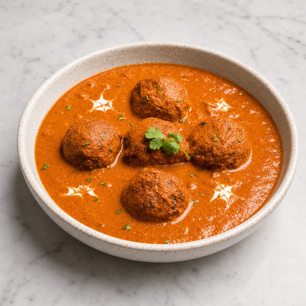 Malai Kofta (Vegetable Balls in Creamy Curry).