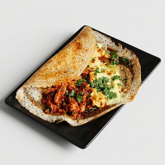 Keema Cheese Dosa.