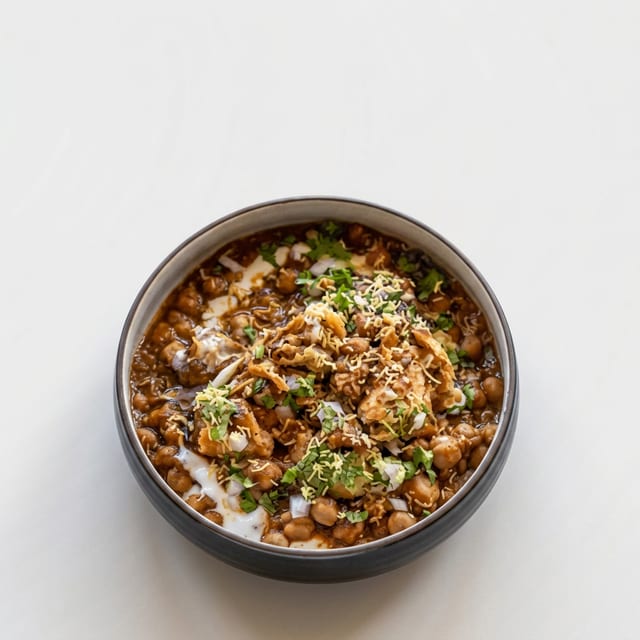 Samosa Chaat (Traditional Street Food).