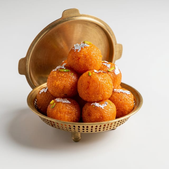 Motichoor Ladoo 1 LB * Chick Pea Flour *.