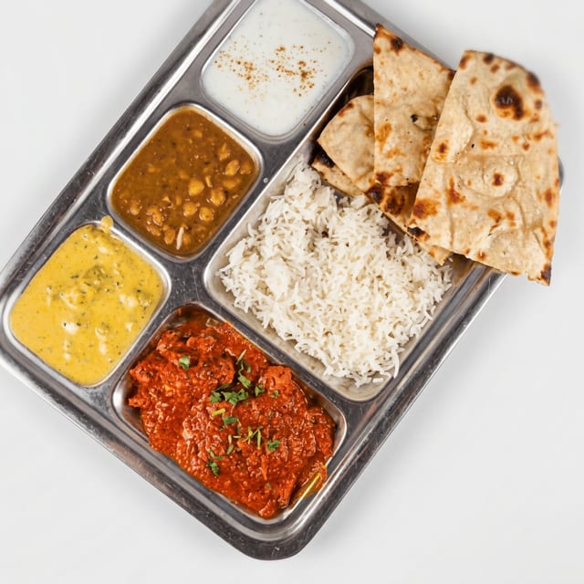 Thali Meals | Combo (Seafood) with Dessert.