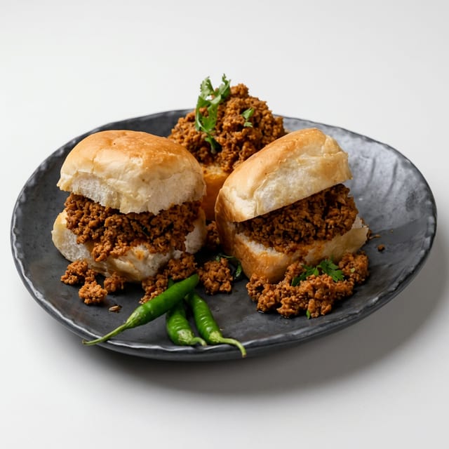 Keema Pav (Chicken Sliders).