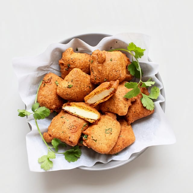 Paneer Pakora (Fried Indian Cheese).