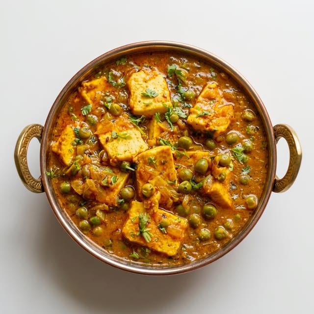 Mutter Paneer (Peas and Indian Cheese).