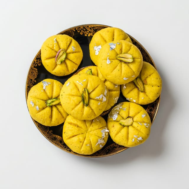 Kesar Khoya Peda BOX 1 LB (Saffron) * Soft Creamy *.