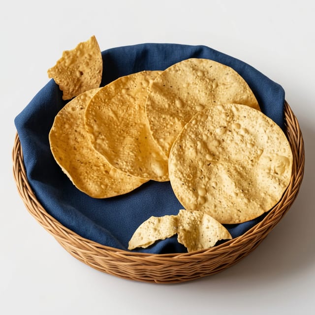 Papadam | Lentil Wafers (Gluten-free).