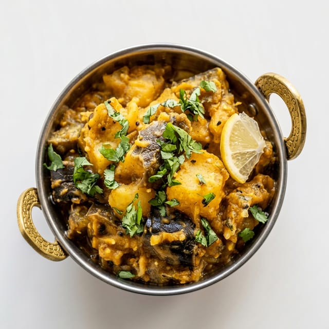 Aloo Baingan (Potatoes and Eggplant).