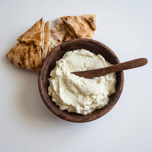Garlic Spread & Naan Chips.