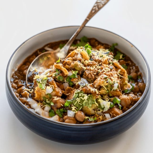 Paneer Pakora Chaat (Traditional Street Food).