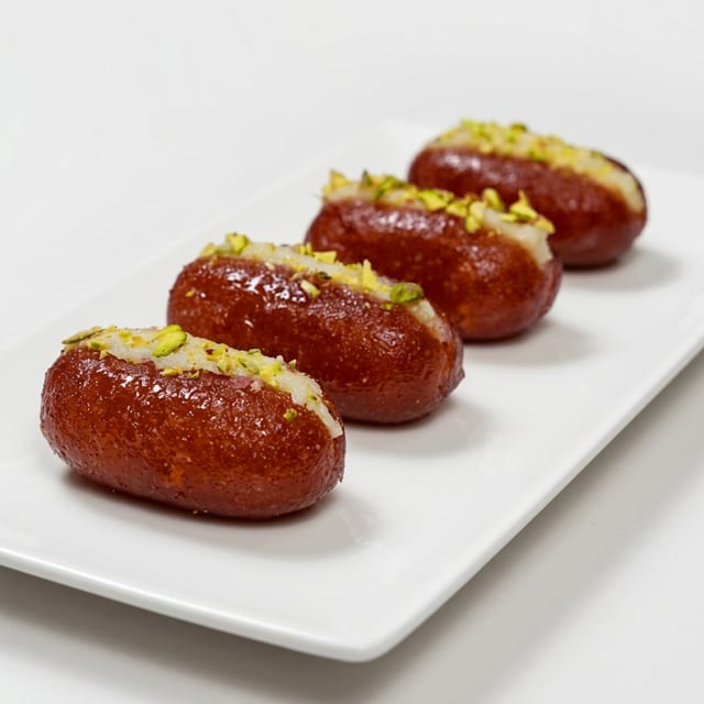 Malai Sandwich Gulab Jamun.