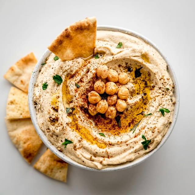 Hummus & Naan Chips.