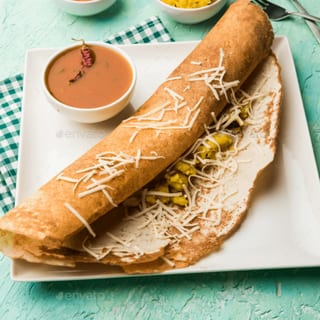 Cheese Dosa (South Indian Lentil Crepe)